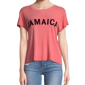 Wildfox Jamaica Short-Sleeve Graphic Tee in Coral Size Small